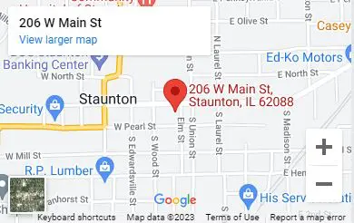 A map of the location of an address on the google maps.
